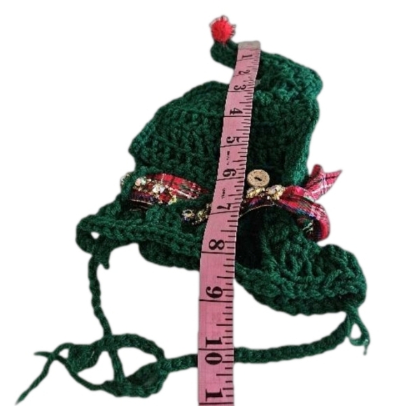 Hand Crafted Christmas Pet Hat Handmade Knit Hat Cats Dogs Puppies Small Pets - Picture 14 of 16